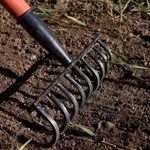 9 Tooth Garden Rake Manganese Steel Heavy Duty Soil Cultivator Hand Tool
