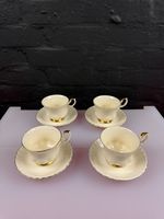 Royal Albert Affinity Gold Tea Cups and Saucers Last Set of 4 Available