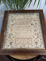1831 Dated English Needlework Sampler “Rachel Smith Aged 13” Mourning Antique