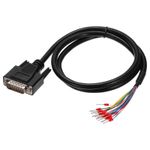 15 Pin 26AWG DB15 Male to Bare Wire Open End with Wiring Terminals 3.3 ft