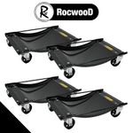 Car Wheel Dollies RocwooD 4 Skates Dolly Van Positioning Garage 4000lbs/1800KG