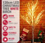 White Birch Twig Christmas Tree With Warm White Lights Pre-Lit Grade A Used 