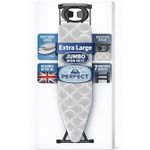 122 x 38cm Folding Ironing Board Jumbo Iron Rest 6 Adjustable Height Foldable