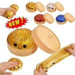 DUMPLING SQUISHIES TOY, GIANT GLITTER DUMPLING, COLORFUL DUMPLINGS STRESS BALLS