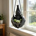 1PC Bat Hanging Planter Bat Shaped Flower Pot Plastic Succulent Planter Decor