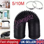 3-8inch 5/10m Flexible Ducting Dryer Vent Pipe Aluminum Foil PVC Duct Fan Hose