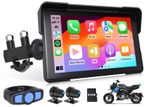 7" Motorcycle GPS Wireless CarPlay & Android Auto Car Stereo for Motorbike TPMS