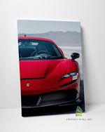 Red Ferrari Car Canvas Art Wall Art Print Picture Sports Cars Framed Decor -E616