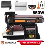 650W Electric Belt + Disc Sander 2in1 Linisher Heavy Duty Table Wood Metal Sand