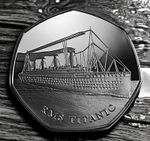 RMS TITANIC Silver Commemorative Coin. Ocean Liner, White Star, 1912. Jack/Rose