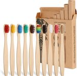 Yorgewd Children's Bamboo Toothbrush | 10 Pack Soft Bristles | Biodegradable Wo
