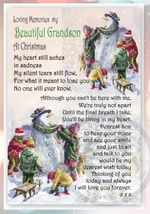 Grave side Christmas Card, Waterproof for mum, dad, can be changed to any title