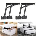 2Pcs Heavy Duty Steel Lift Up Coffee Table Mechanism Hardware Lifting Frame.