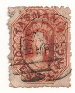 TASMANIA, 1873 1s Brown-Red SG140 - Used