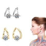 2Pairs Lymphvity Magnet Therapy Germanium Earrings Lymphatic Drainage Ear Studs