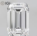 IGI Certified Lab Grown CVD Diamond Emerald Cut 1.24 Ct D Color VS1 Clarity
