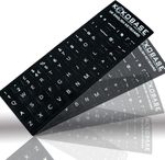 Kokobase UK ENGLISH KEYBOARD STICKERS Black QWERTY Keyboard Desktop Laptop Lot