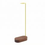 Sapele Wood Base Photo Holder Sleek Tabletop Card Holder with Wooden Base