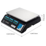 Digital Price Computing Scale 40kg/5g For Vegetable Food UK Plug Silver & Black