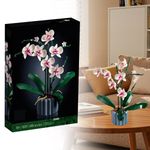 10311 Orchid Artificial Plant Building Set with Flowers Potted Home Décor To
