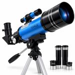 NEW! Astronomical 400-70 Portable Refractor Telescope with Lightweight Tripod