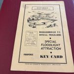 1959 floodlit attraction Middlesbrough v Lucerne ( postponed) CLOUGH + TAYLOR 