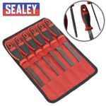 Sealey AK580 6 Pce Metal File 150mm Engineer Mechanical File + Grip Handles Set