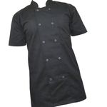 Chef Jacket Short Sleeve Unisex Chefs Jacket Black Chefwear Excellent Quality.