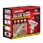 Dekton Multi-Purpose Electric 20W Glue Gun With 50 Glue Sticks Hobby Craft DIY