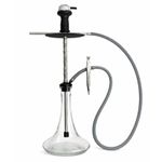 Trumpet Moar Hookah Stainless Steel Shisha Pipe AISI 304 Glass Base Full Set