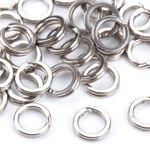 10mm Heavy Duty Flat Silver Split Rings - Lure/Sea Fishing Rigs Fishing/Craft