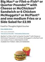 McDonald’s £2.99 Food Voucher