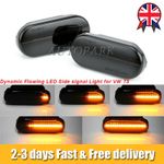 SMOKED DYNAMIC FLOWING SEQUENTIAL LED SIDE REPEATERS INDICATORS LIGHT For VW T5