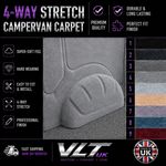 Camper Van Carpet Lining 4 Way Stretch VW Transporter Caddy Transit Trim-Hold