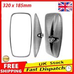 Universal Mirror Head & Glass 320 x 185mm Tractor Lorry Digger for JCB Bus Wing