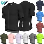 Wulibike Men's Cycling Jersey Short Sleeve Racing Biking Shirts UK Stock Outlets