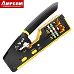 RJ45 Network Crimper - 3-in-1 RG11 Crimp/Cut/Strip Lan CAT8/7/6A/6/5E STP/UTP