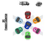 Digital LCD Knitting Row Counter Crochet Stitch Finger Tally with Strap UK