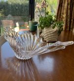 Very large MCM French crystal art glass ‘splash’ centrepiece / bowl