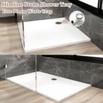 Rectangle/Square Slimline Shower Tray 30mm Height Stone Resin Bases Free Waste