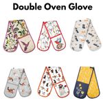 Double oven gloves cotton heat resistance 100% cotton dogs, Christmas Gift Glove