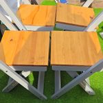 Seconique Drop Leaf Rectangular Dining Table, 4 Folding Chairs Grey/Light  IG7