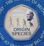 Westminster 50p Shaped Carded Coin Charles Darwin The History of Britain