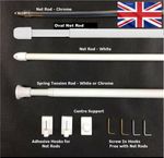 Long Extendable Telescopic Net or Tension Rod 24 Sizes 27-300cm NEXT DAY DEL