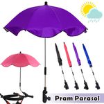 Adjustable Clamp Baby Pram Umbrella Parasol Sunshade for Pushchair and Stroller