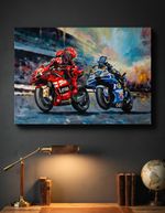 Marc Marquez & Alex Marquez prints Canvas or silk paper by Greg Tillett MotoGP