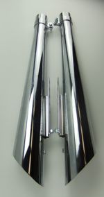 2x Motorcycle Silencer Exhaust Slash Cut Bobber 35-45 Custom Cafe Racer Chopper