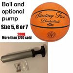 2500+ SOLD BASKETBALL SIZE 7, and 5 and 6 INDOOR OUTDOOR pump optional