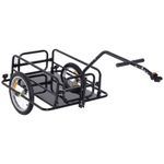 HOMCOM Folding Bicycle Cargo Storage Cart and Luggage Trailer with Hitch