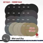 6" Inch 150mm Wet and Dry Sandpaper Round Sanding Discs Hook and Loop P60-P10000